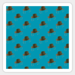 Cork Hat - Turquoise Sticker